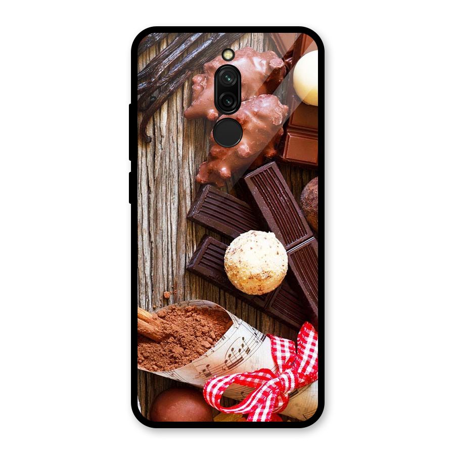 Chocolate Candies Glass Back Case for Redmi 8