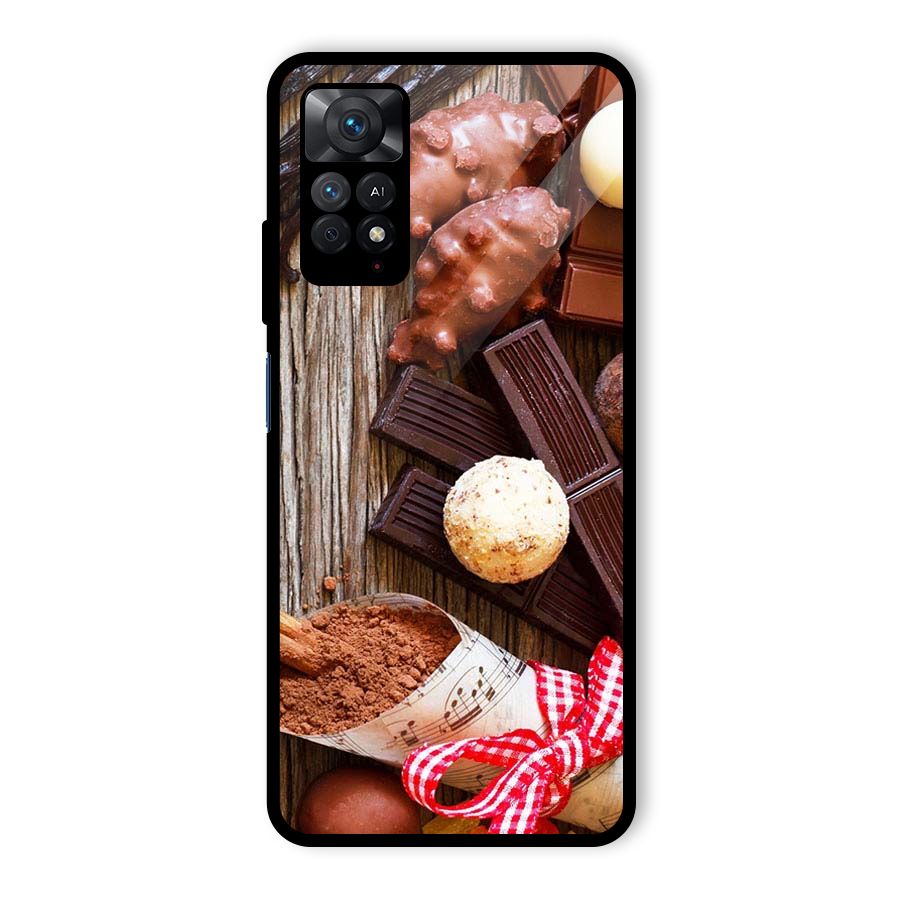 Chocolate Candies Glass Back Case for Redmi Note 11 Pro Plus 5G
