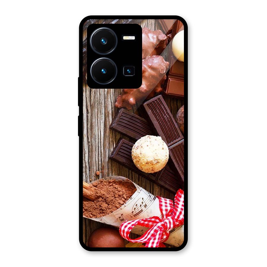 Chocolate Candies Glass Back Case for Vivo Y35