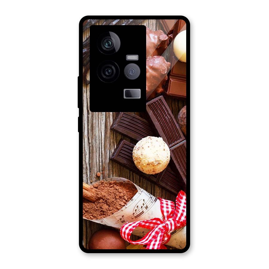 Chocolate Candies Glass Back Case for Vivo iQOO 11 5G