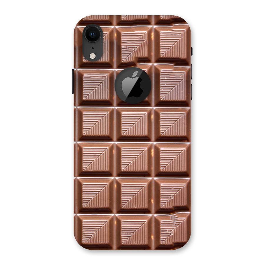 Chocolate Tiles Back Case for iPhone XR Logo Cut