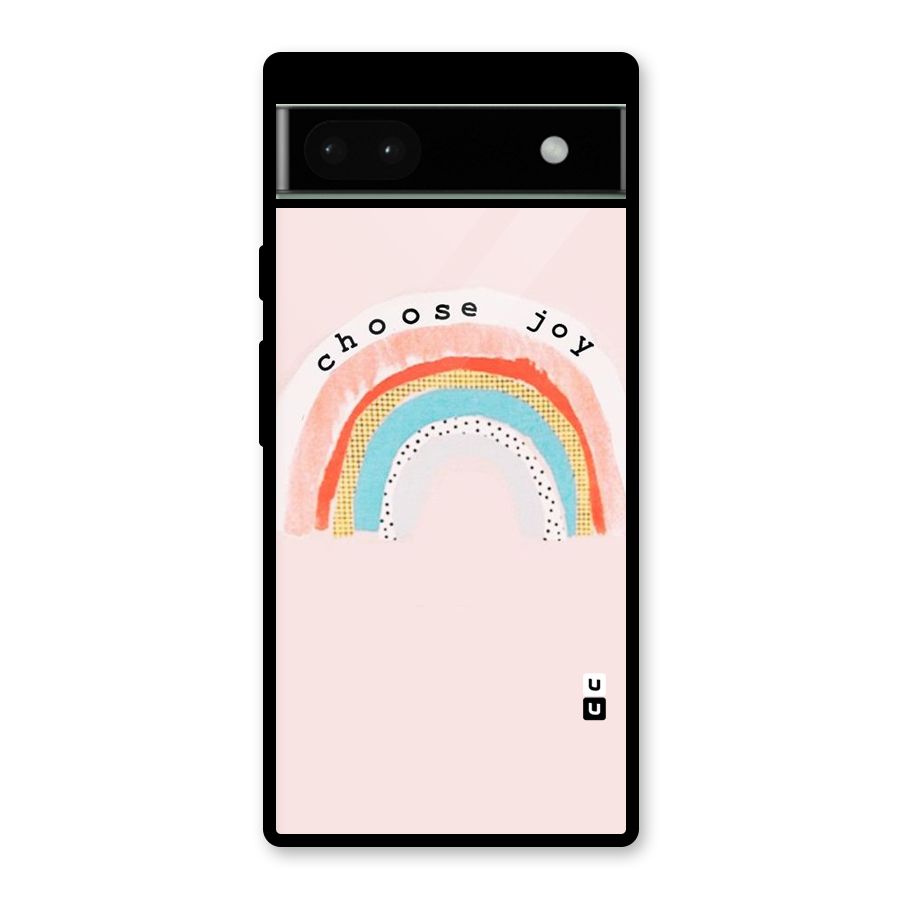 Choose Joy Glass Back Case for Google Pixel 6a