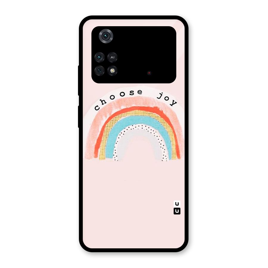 Choose Joy Glass Back Case for Poco M4 Pro 4G