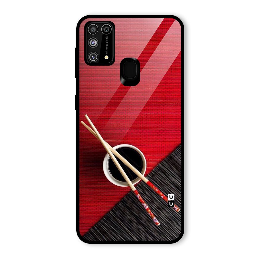 Chopstick Design Glass Back Case for Galaxy F41