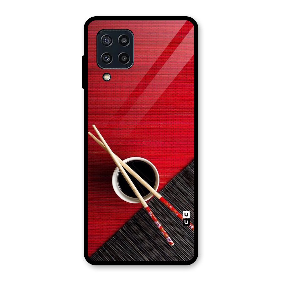 Chopstick Design Glass Back Case for Galaxy M32