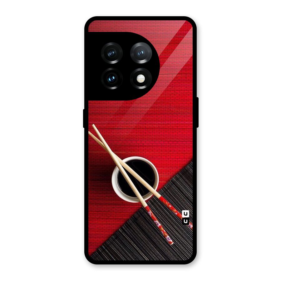 Chopstick Design Glass Back Case for OnePlus 11