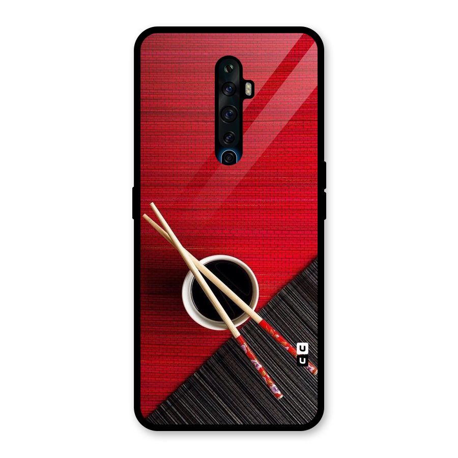 Chopstick Design Glass Back Case for Oppo Reno2 F