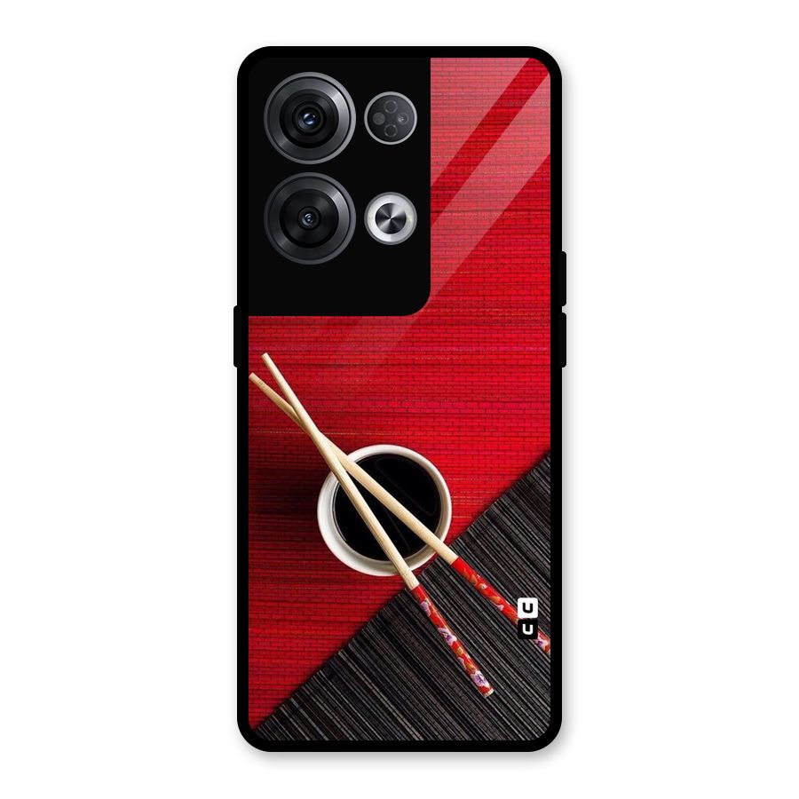Chopstick Design Glass Back Case for Oppo Reno8 Pro 5G