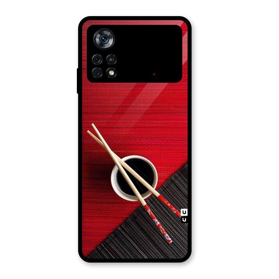 Chopstick Design Glass Back Case for Poco X4 Pro 5G