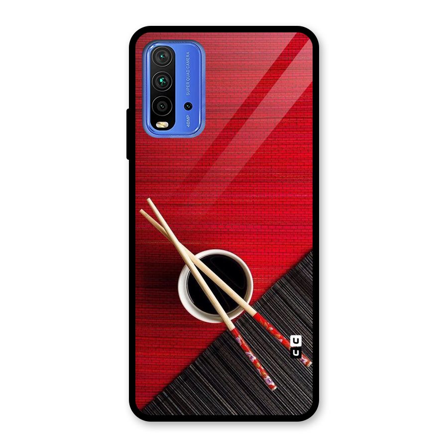 Chopstick Design Glass Back Case for Redmi 9 Power