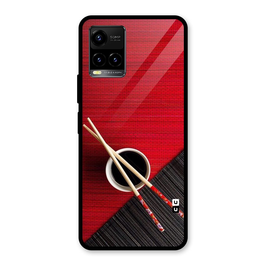 Chopstick Design Glass Back Case for Vivo Y21A