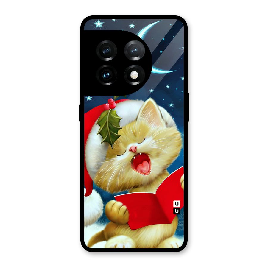 Christmas Cat Glass Back Case for OnePlus 11