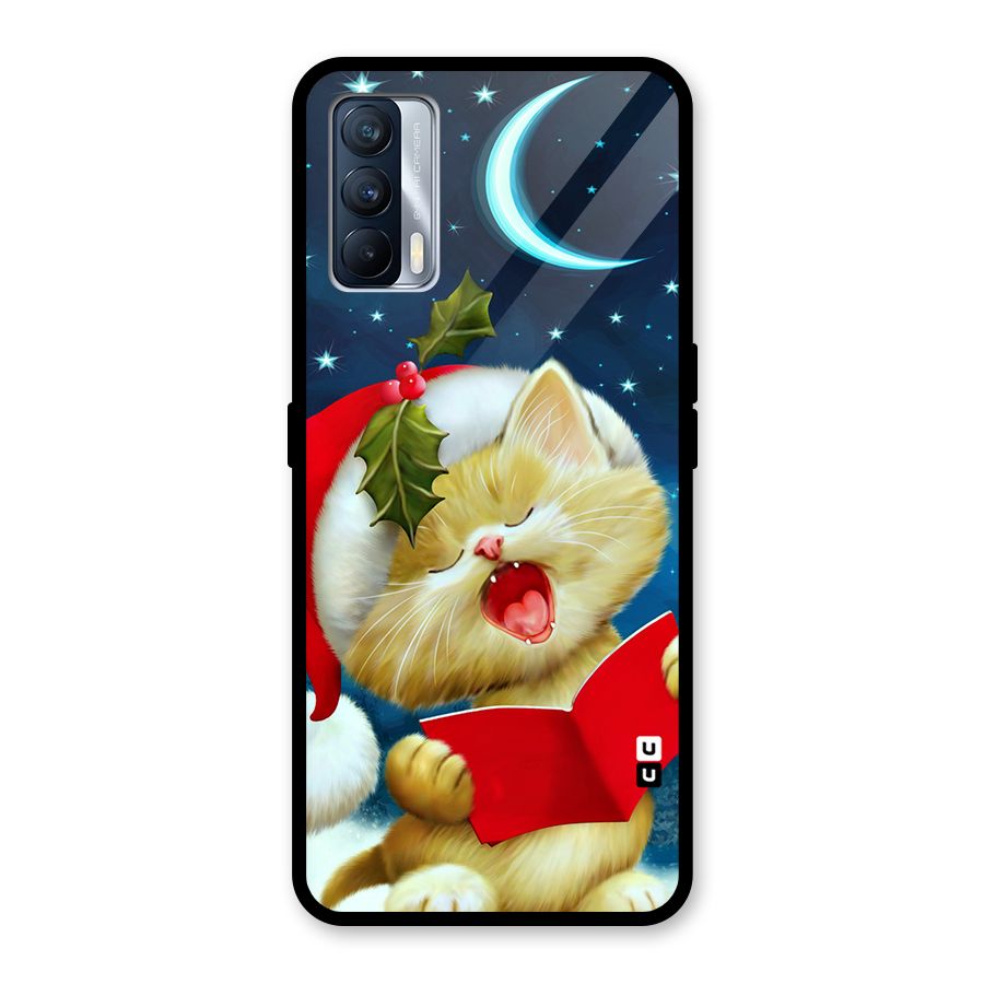Christmas Cat Glass Back Case for Realme X7