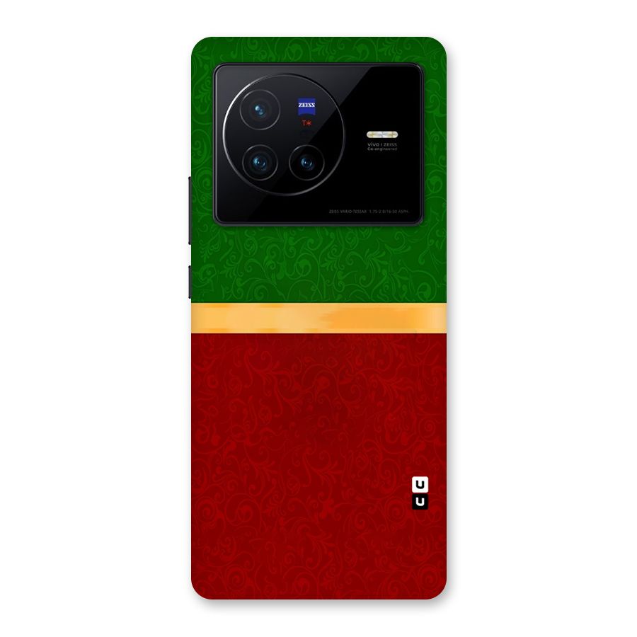 Christmas Colors Stripe Back Case for Vivo X80