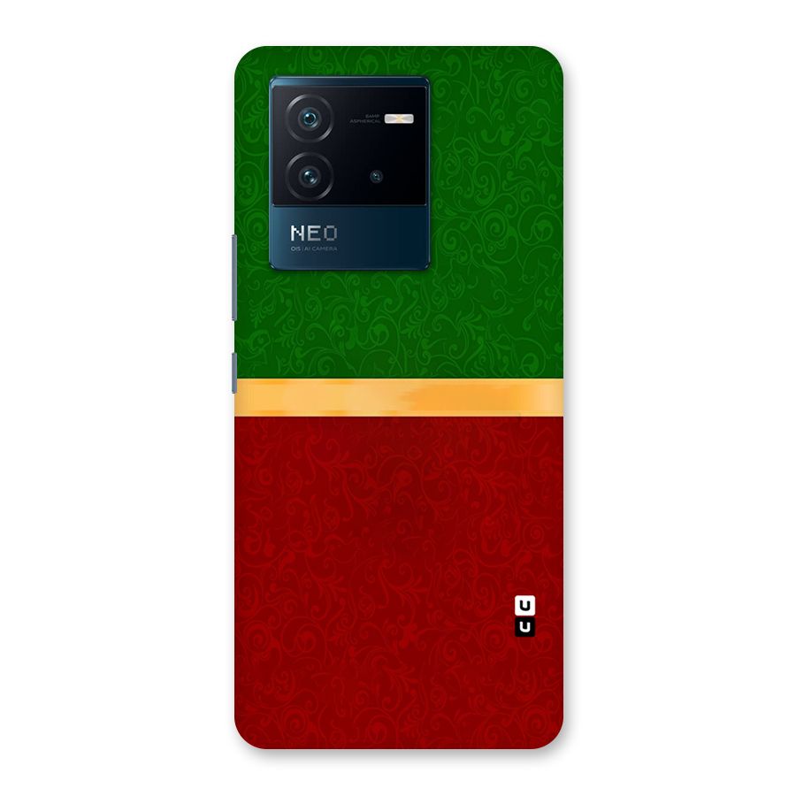 Christmas Colors Stripe Back Case for Vivo iQOO Neo 6 5G