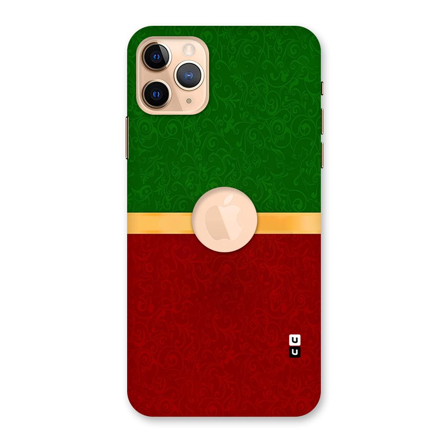 Christmas Colors Stripe Back Case for iPhone 11 Pro Max Logo Cut