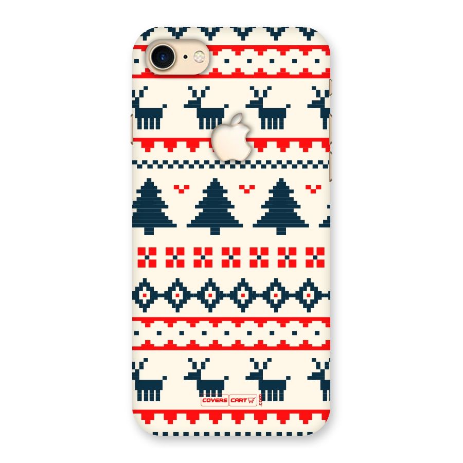Christmas Design Pattern Back Case for iPhone 7 Apple Cut