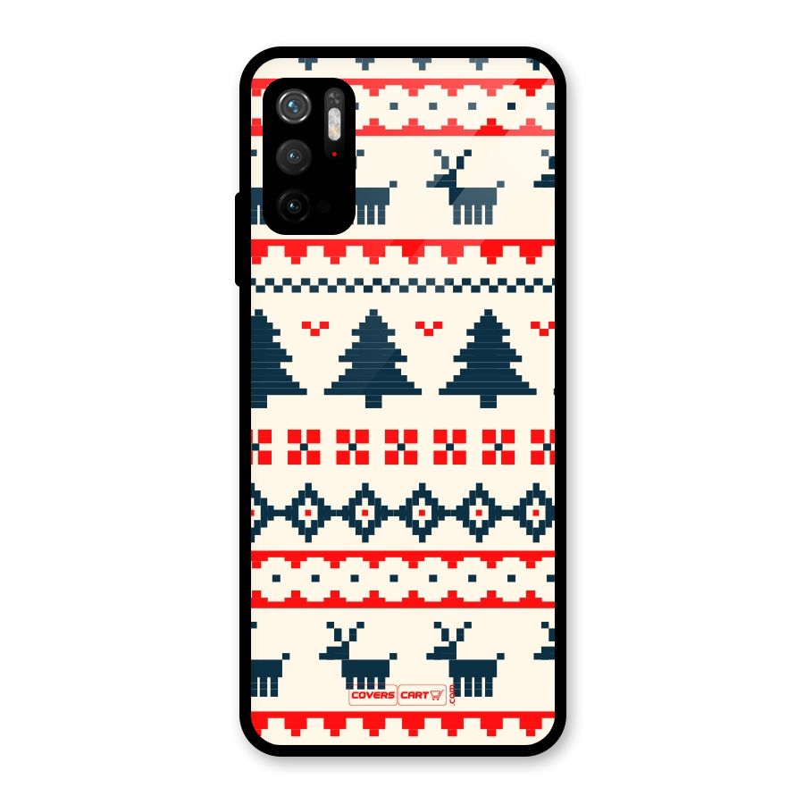 Christmas Design Pattern Glass Back Case for Poco M3 Pro 5G