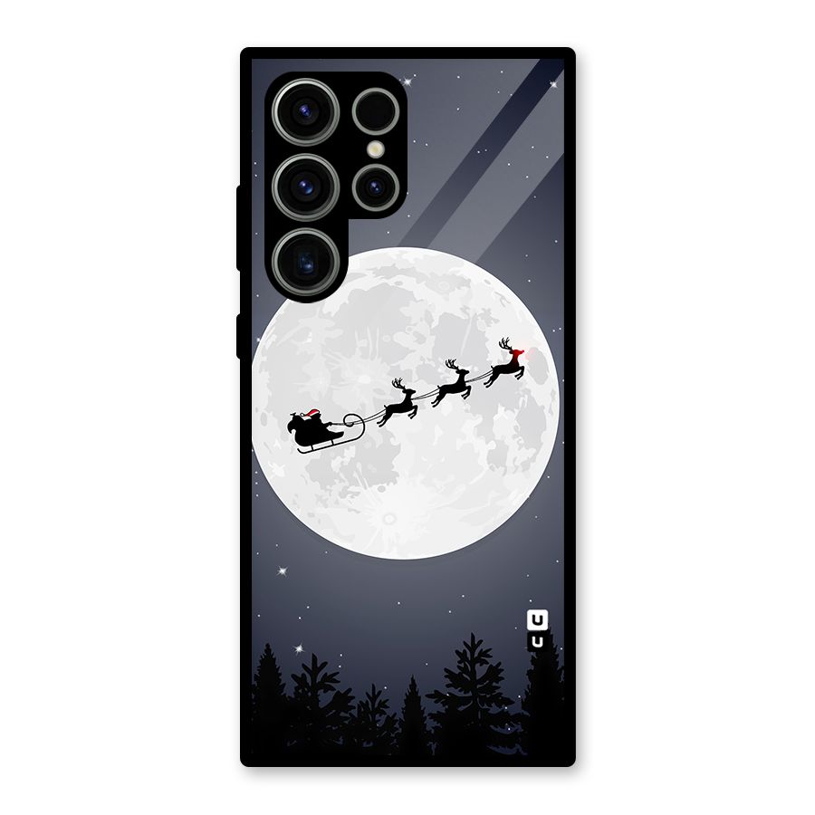 Christmas Nightsky Glass Back Case for Galaxy S23 Ultra