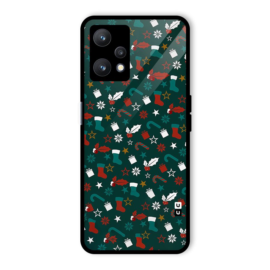 Christmas Pattern Design Glass Back Case for Realme 9 Pro 5G