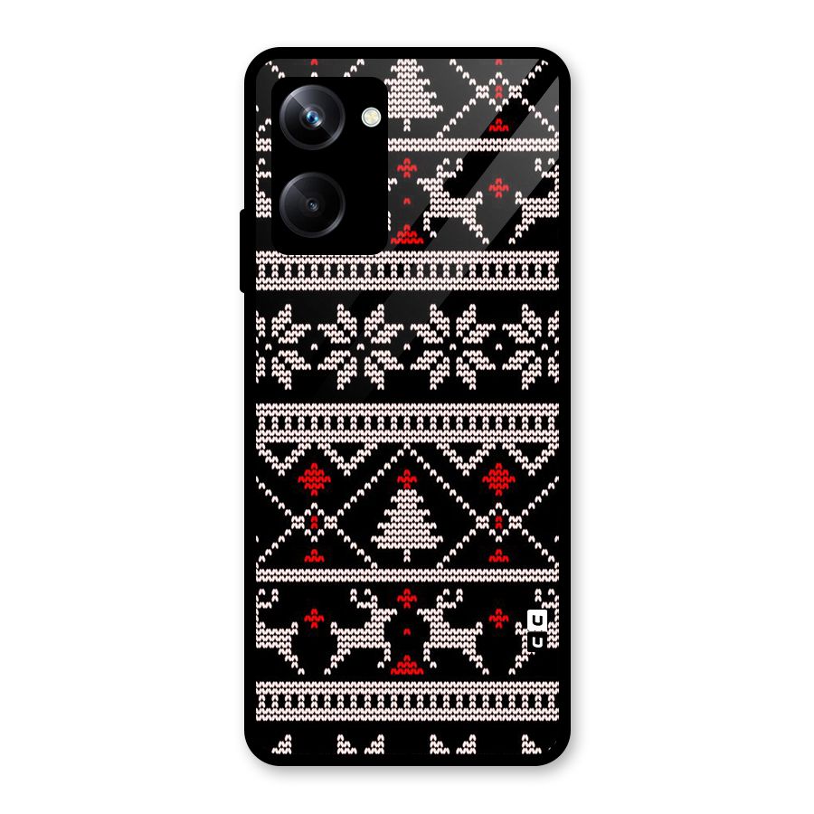 Christmas Seamless Aztec Glass Back Case for Realme 10 Pro