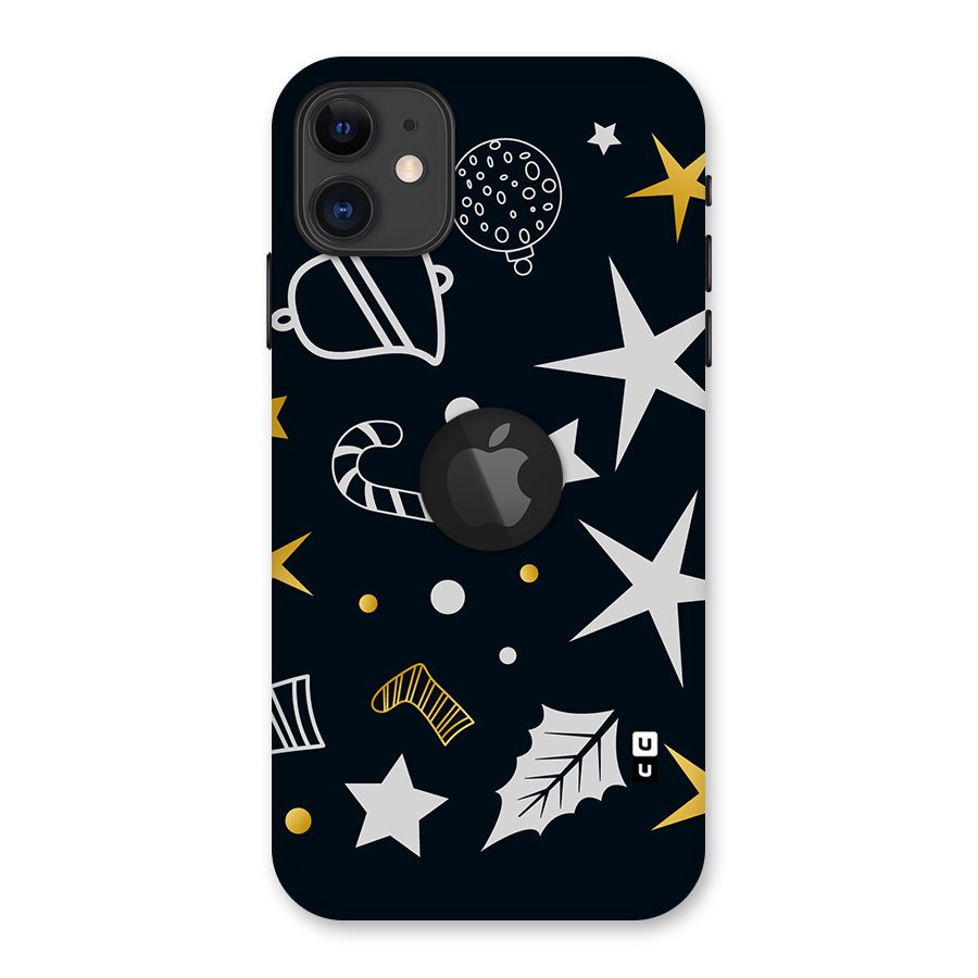 Christmas Special Pattern Back Case for iPhone 11 Logo Cut