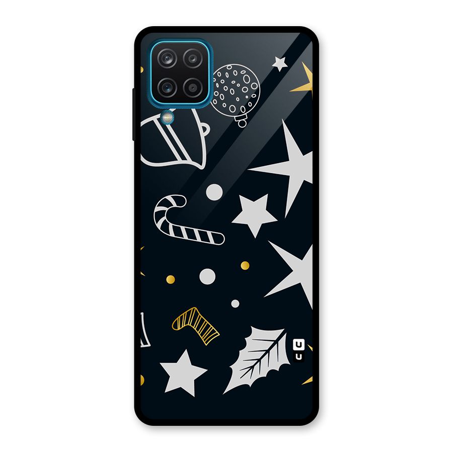 Christmas Special Pattern Glass Back Case for Galaxy A12