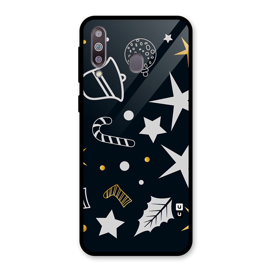 Christmas Special Pattern Glass Back Case for Galaxy M30