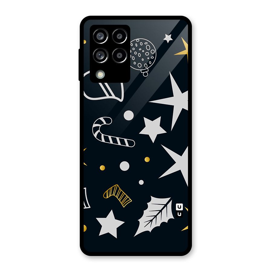 Christmas Special Pattern Glass Back Case for Galaxy M53 5G