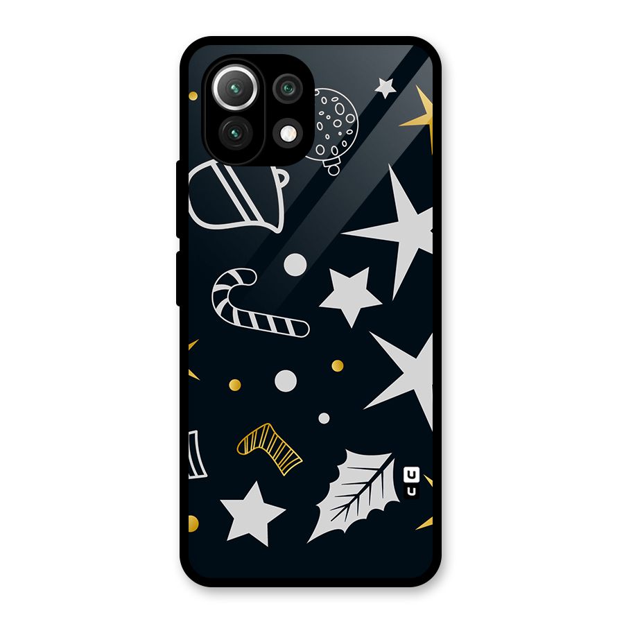 Christmas Special Pattern Glass Back Case for Mi 11 Lite NE 5G