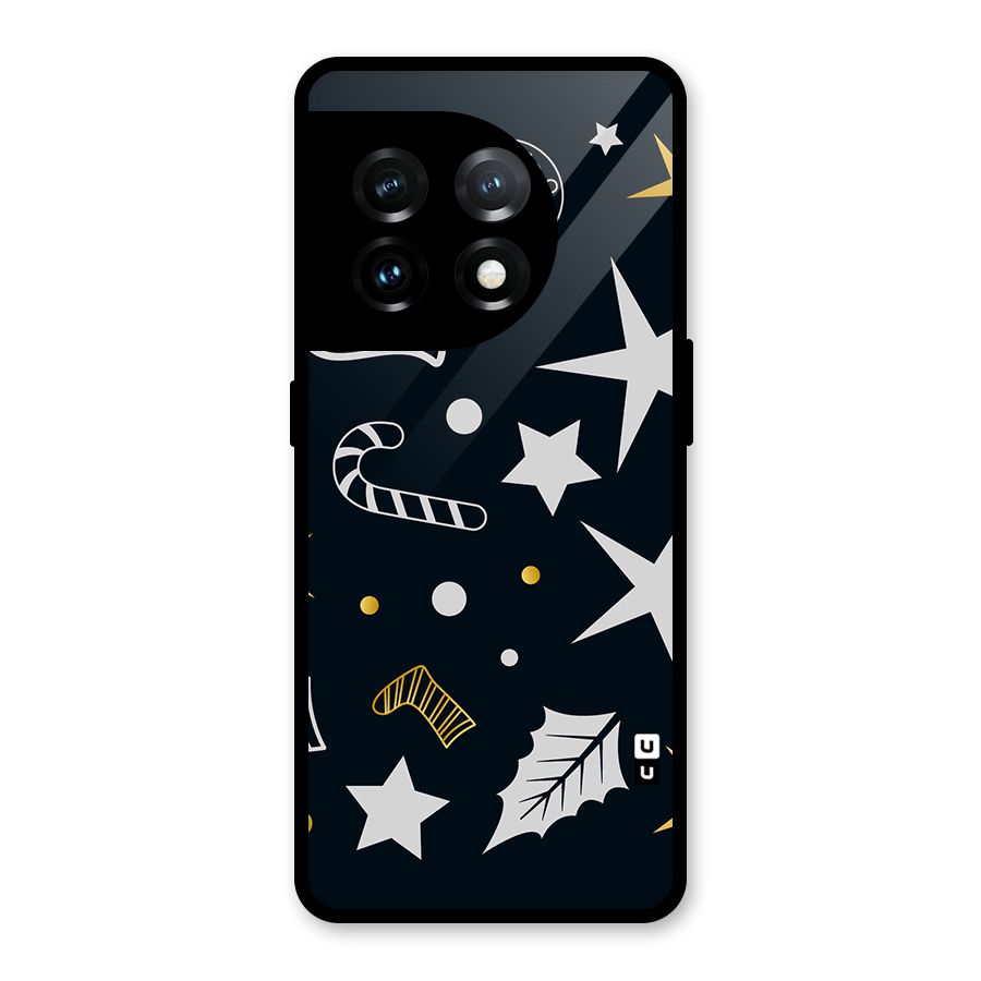 Christmas Special Pattern Glass Back Case for OnePlus 11
