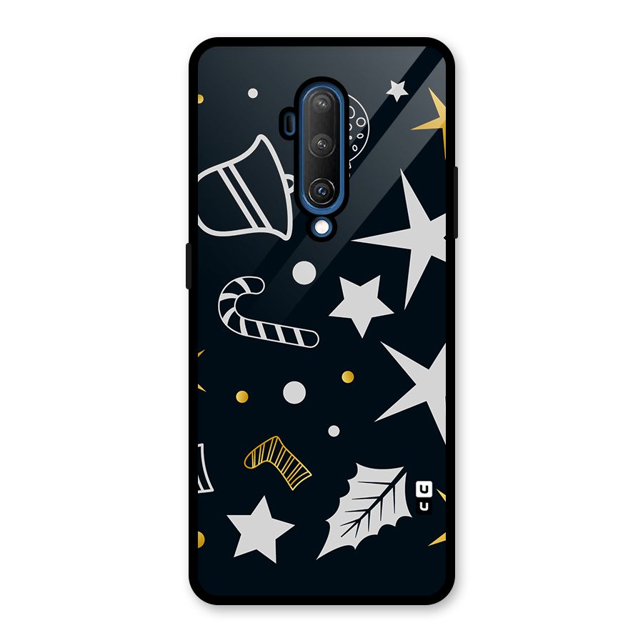 Christmas Special Pattern Glass Back Case for OnePlus 7T Pro