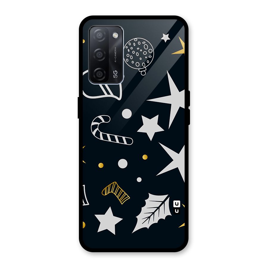 Christmas Special Pattern Glass Back Case for Oppo A53s 5G