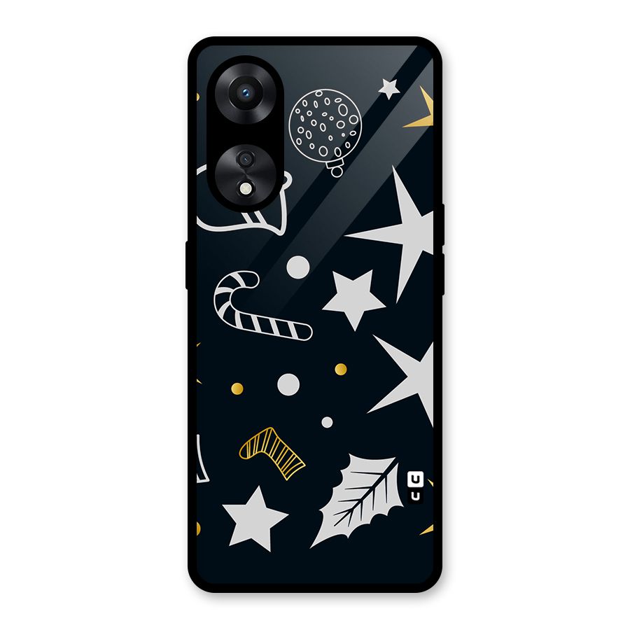 Christmas Special Pattern Glass Back Case for Oppo A78