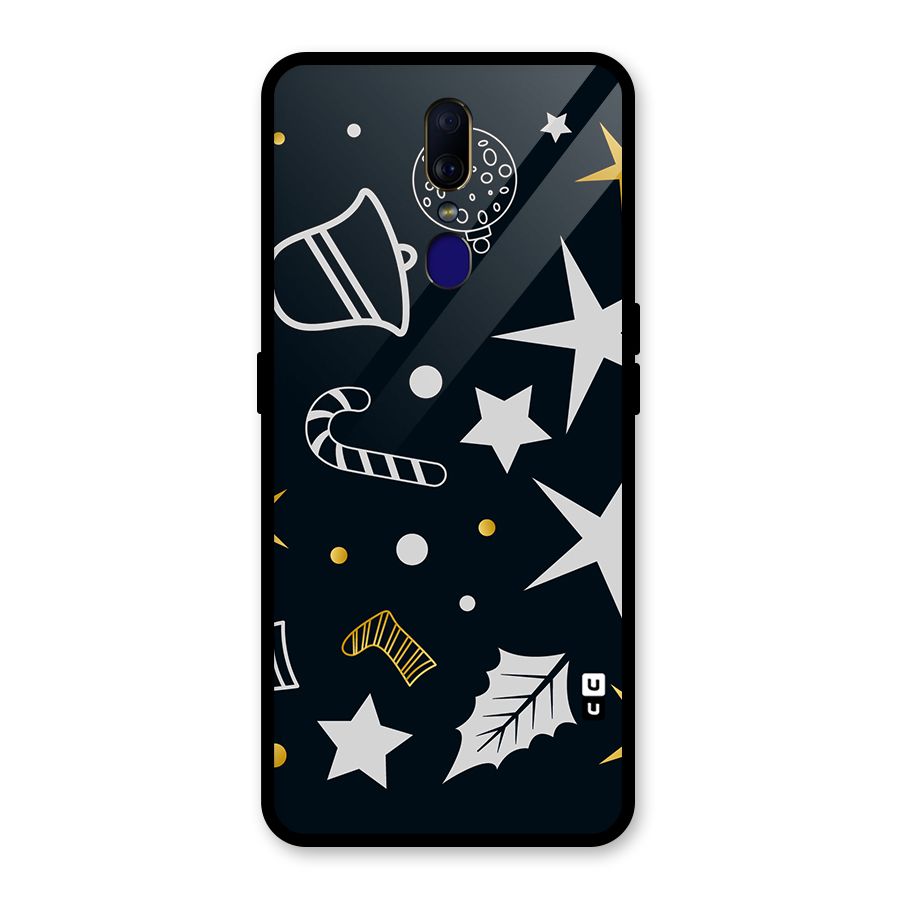 Christmas Special Pattern Glass Back Case for Oppo F11