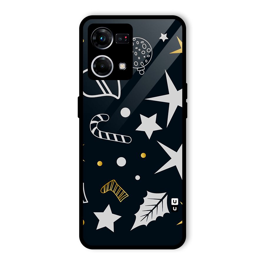 Christmas Special Pattern Glass Back Case for Oppo F21 Pro 5G
