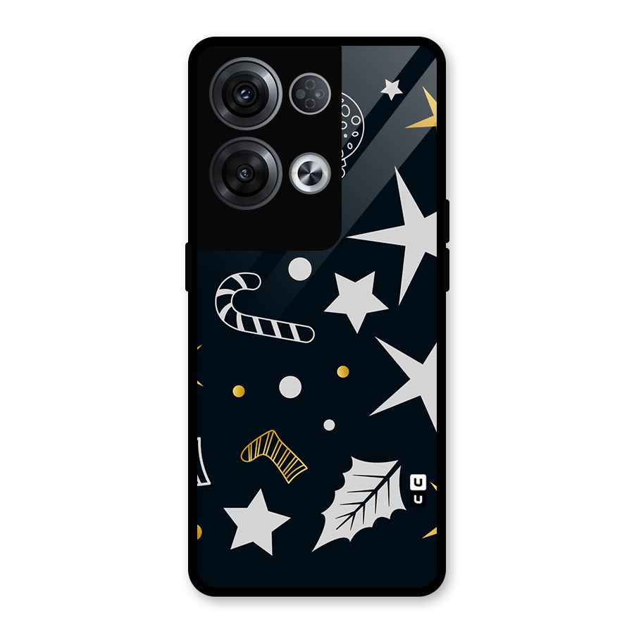 Christmas Special Pattern Glass Back Case for Oppo Reno8 Pro 5G