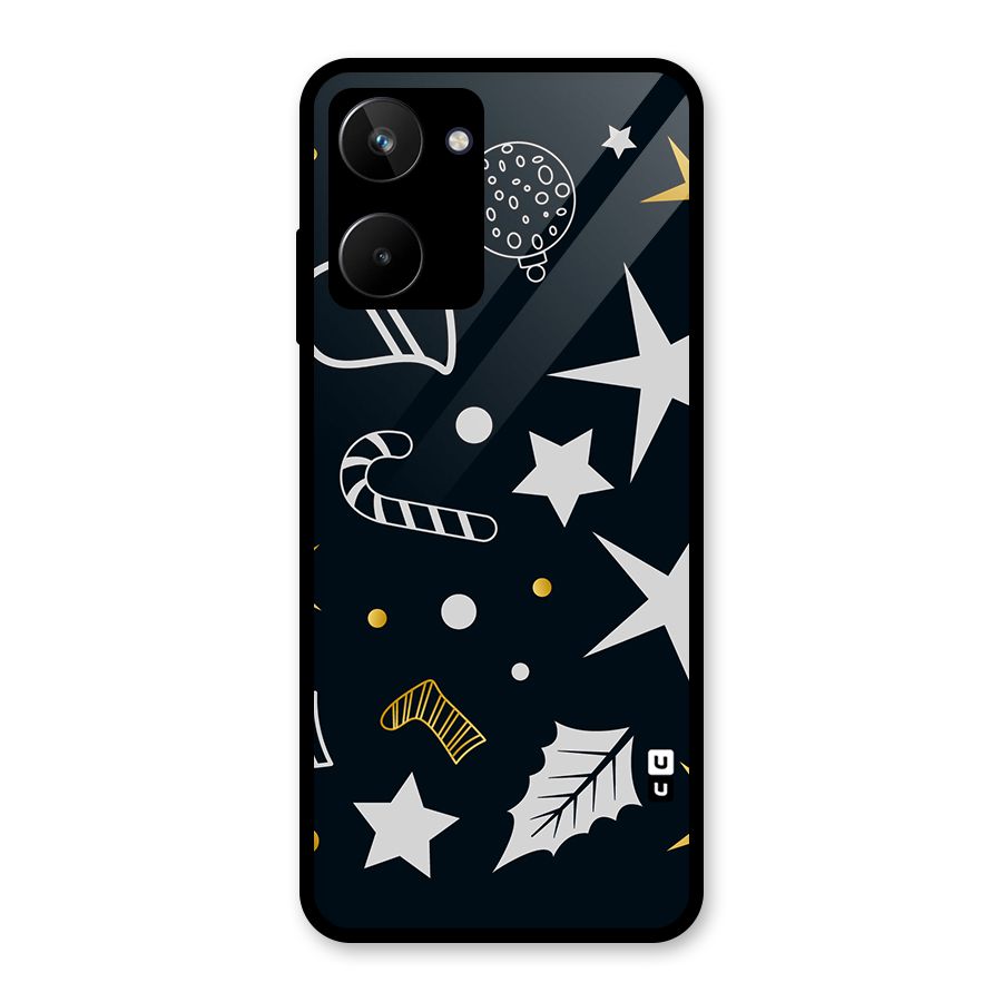Christmas Special Pattern Glass Back Case for Realme 10