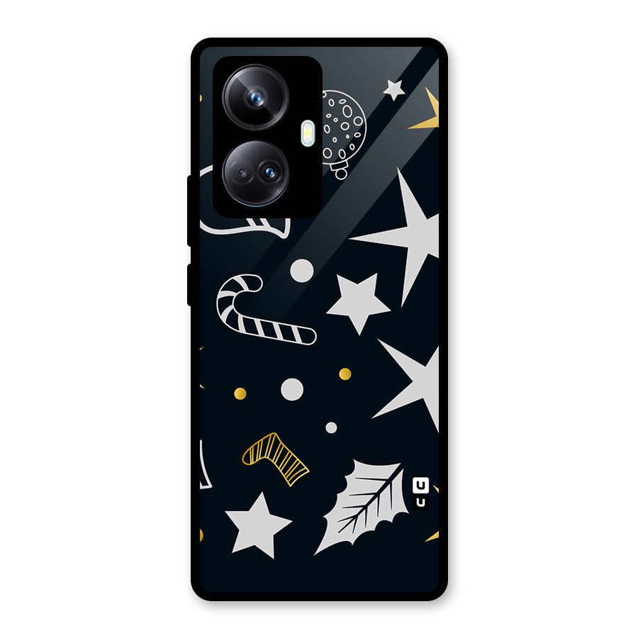 Christmas Special Pattern Glass Back Case for Realme 10 Pro Plus