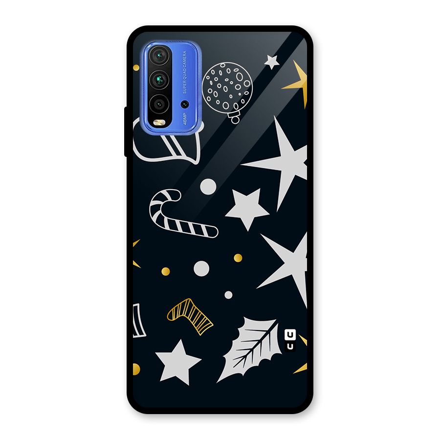 Christmas Special Pattern Glass Back Case for Redmi 9 Power