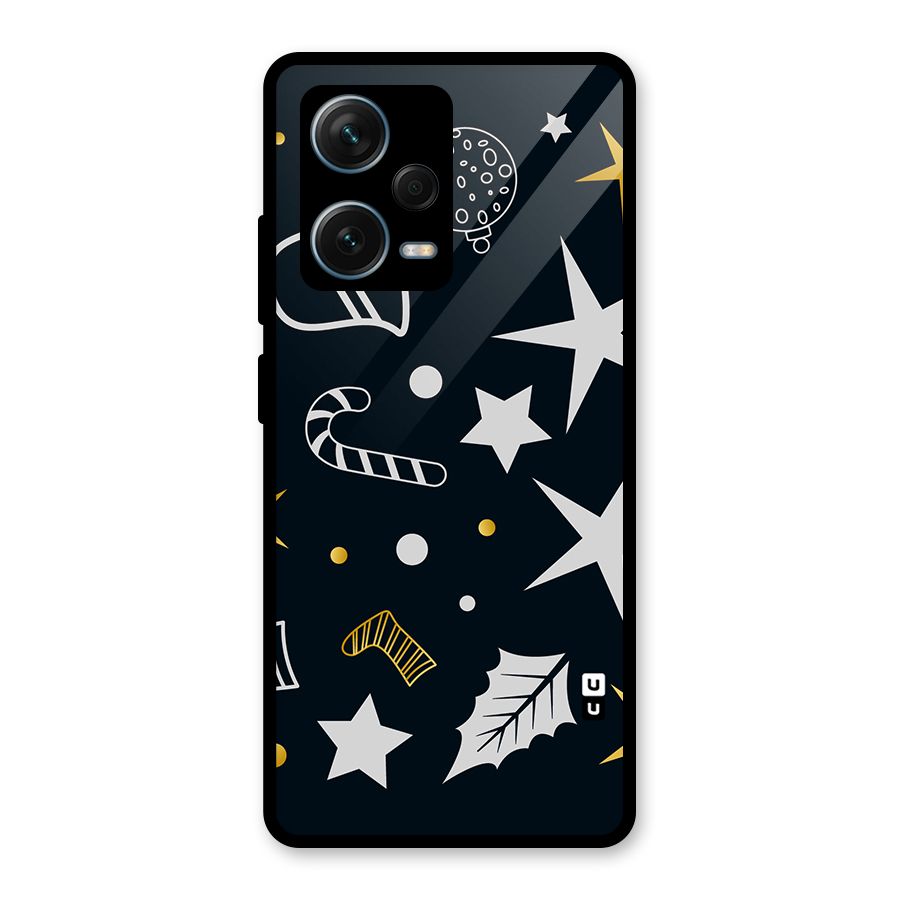 Christmas Special Pattern Glass Back Case for Redmi Note 12 Pro Plus 5G