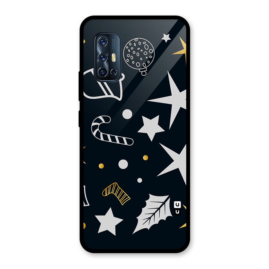 Christmas Special Pattern Glass Back Case for Vivo V17