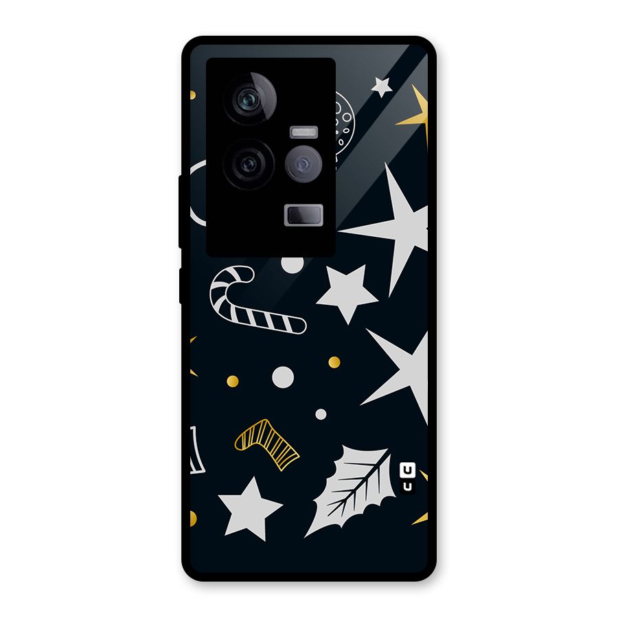 Christmas Special Pattern Glass Back Case for Vivo iQOO 11 5G