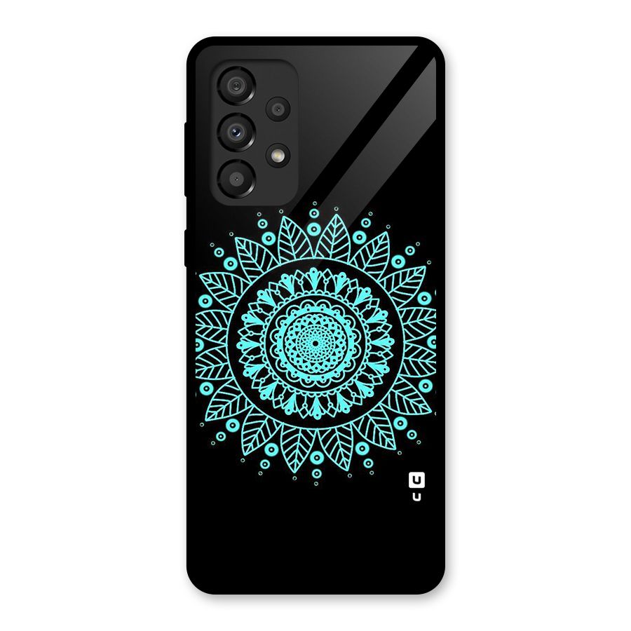 Circles Pattern Art Glass Back Case for Galaxy A33 5G