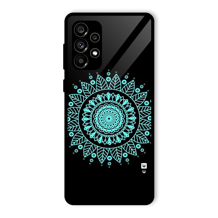 Circles Pattern Art Glass Back Case for Galaxy A73 5G