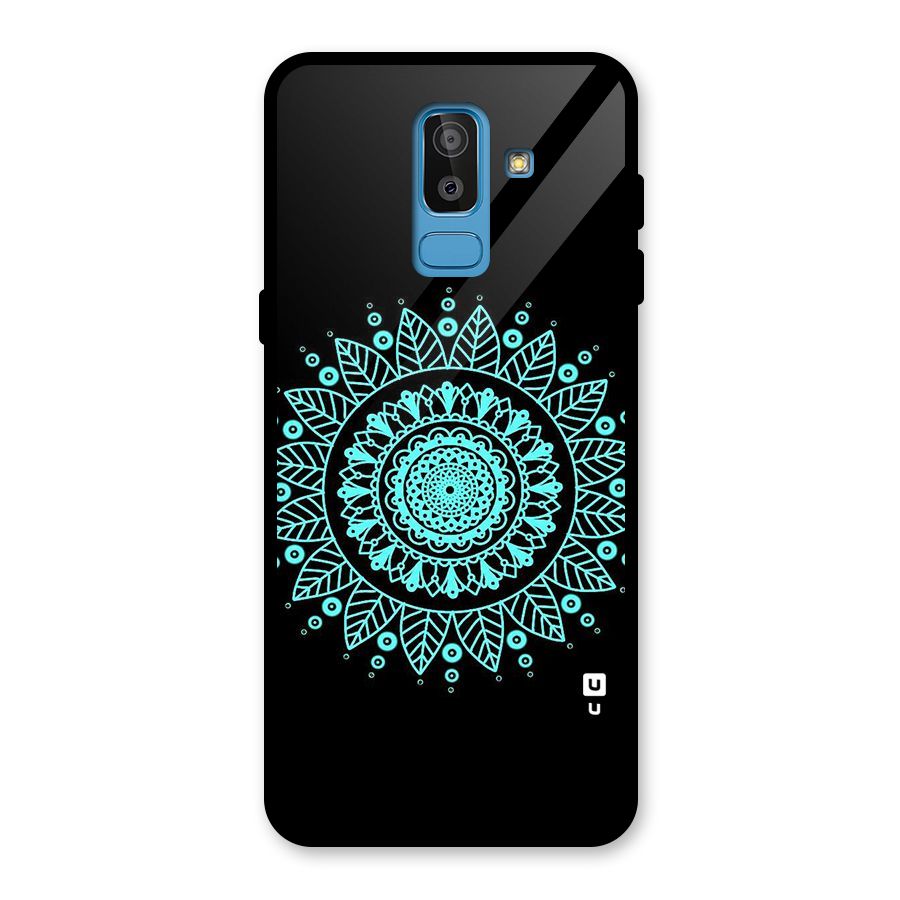 Circles Pattern Art Glass Back Case for Galaxy J8