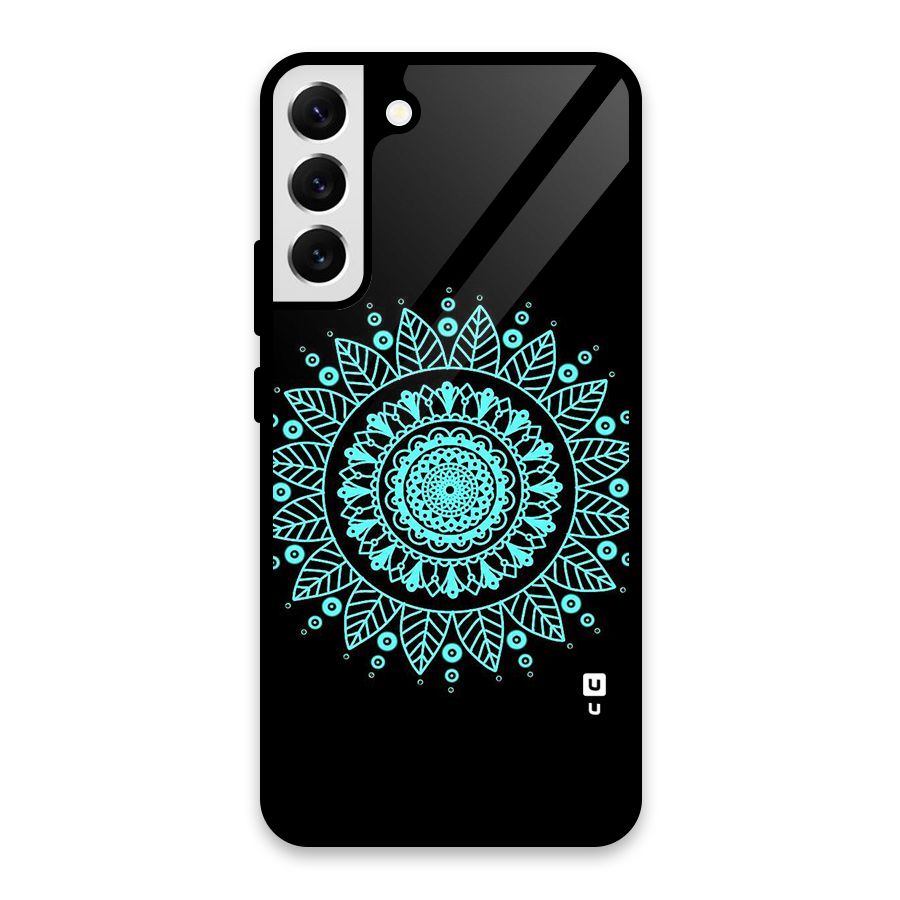 Circles Pattern Art Glass Back Case for Galaxy S22 Plus 5G