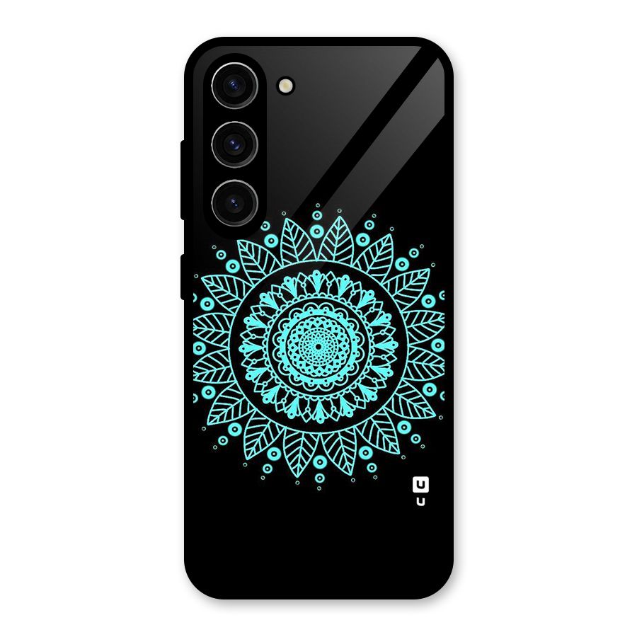 Circles Pattern Art Glass Back Case for Galaxy S23