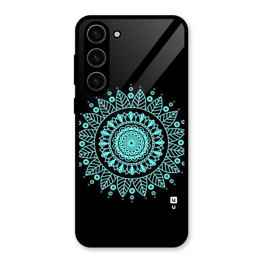 Circles Pattern Art Glass Back Case for Galaxy S23 Plus