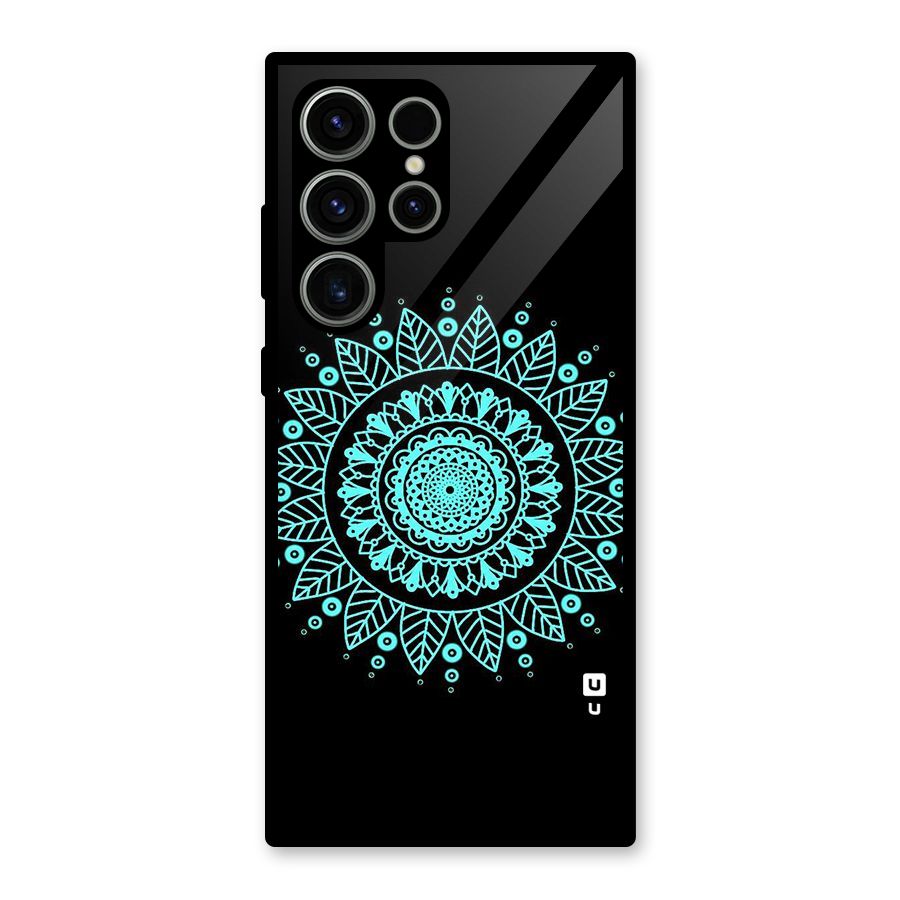 Circles Pattern Art Glass Back Case for Galaxy S23 Ultra